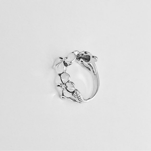 🌺TOP SELLER 🌺Silver 3 Plumeria Flower Ring with Leaves, Hawaii Jewelry Rings - Picture 15 of 16